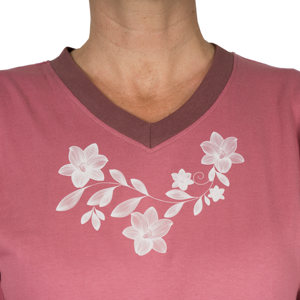 CareFunction Pflege-Schlafanzug Blumenranke suprima 4717