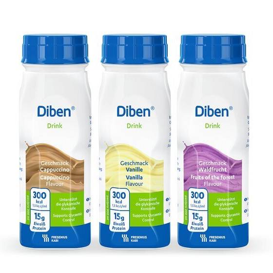 Diben Drink Mischkarton mit 3 Geschmacksrichtungen für spezielle Diätbedürfnisse