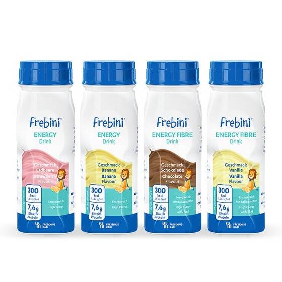 Frebini ENERGY FIBRE Drink Mischkarton für Kinder, hochkalorische Ernährung