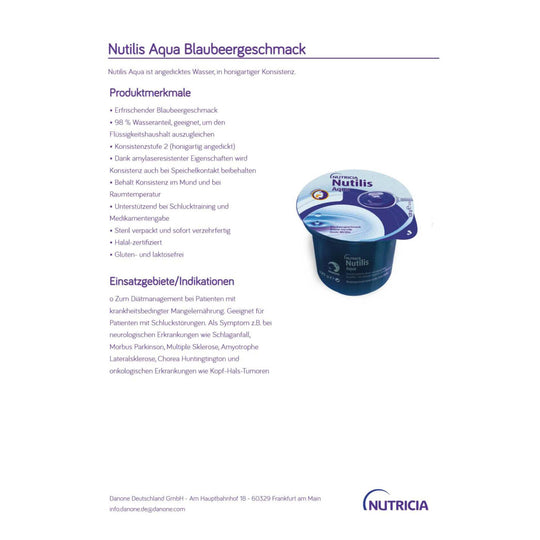 Nutilis Aqua Blaubeere 12x125g