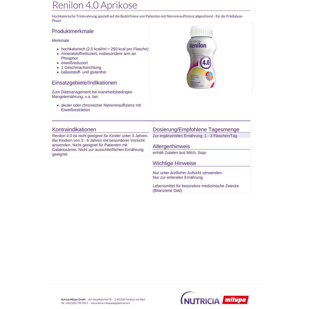 Renilon 4.0 Aprikose 24x125ml