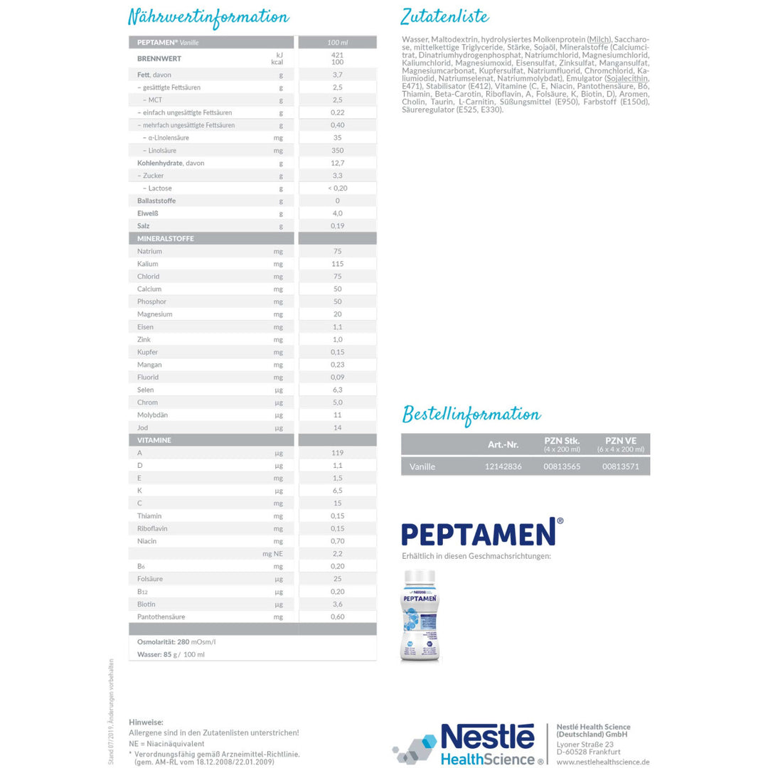Peptamen Drink Vanille 24x200ml