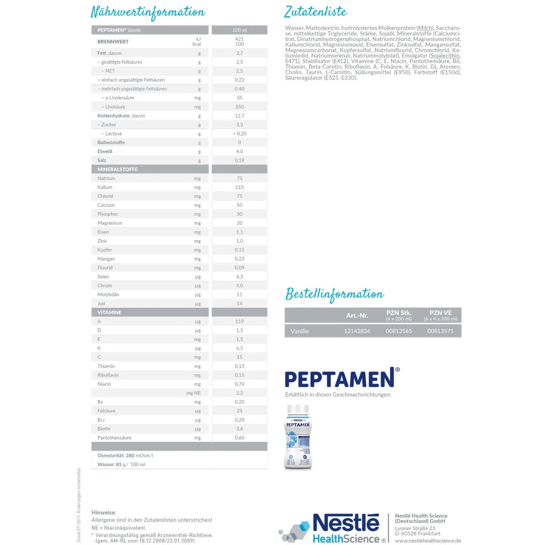 Peptamen Drink Vanille 24x200ml