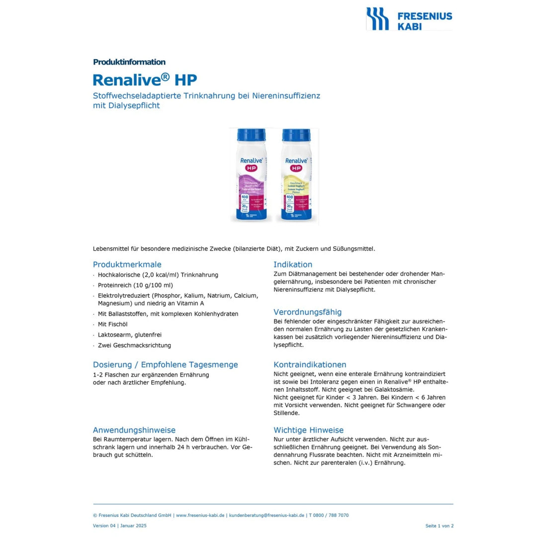 Renalive HP Drink 24x200ml