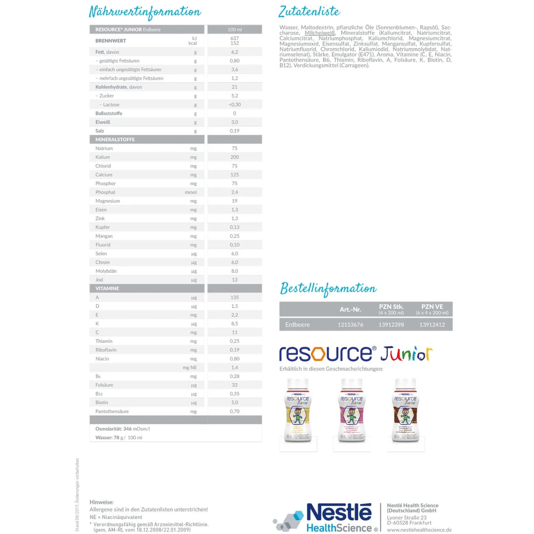 Resource Junior Drink 24x200ml