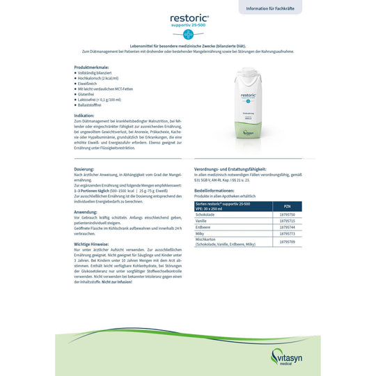 restoric supportiv 25.500 Mischkarton 30x250ml